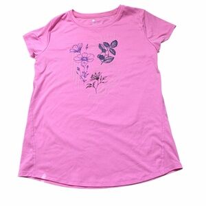 All in Motion Pink Kids Shirt with Floral Design